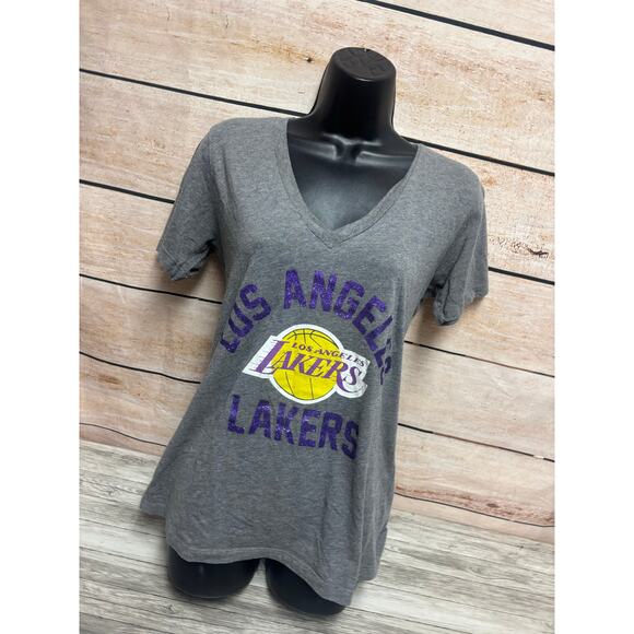 LA Lakers Hardwood Classics T-Shirt - Women's XL Gray - Picture 6 of 10